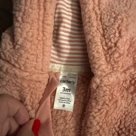☀️Carter's Pink Sherpa Baby Footie☀️ - Picture 4 of 4